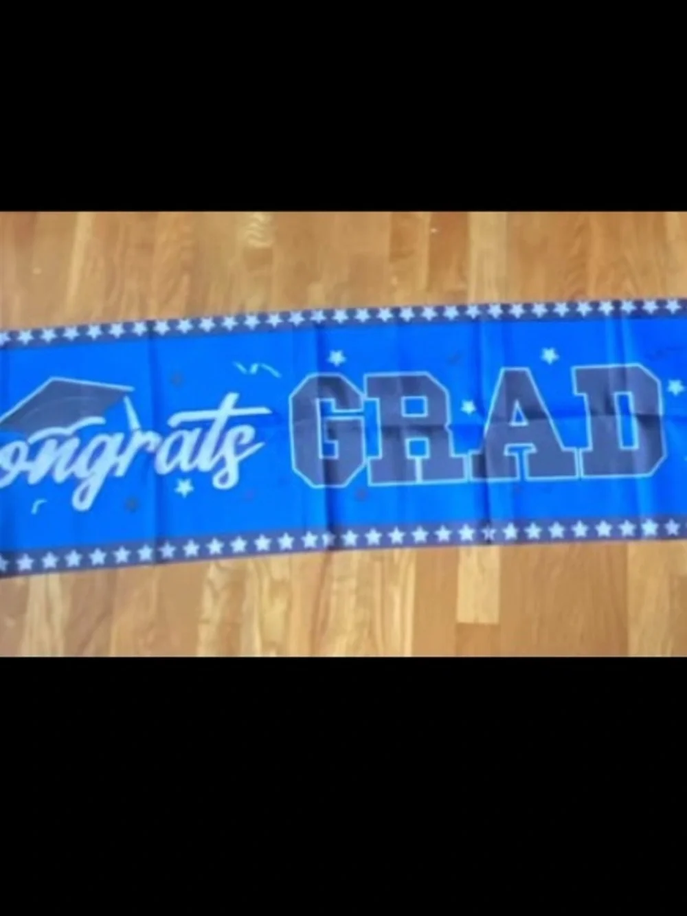 Congrats Grad Blue Celebration Banner